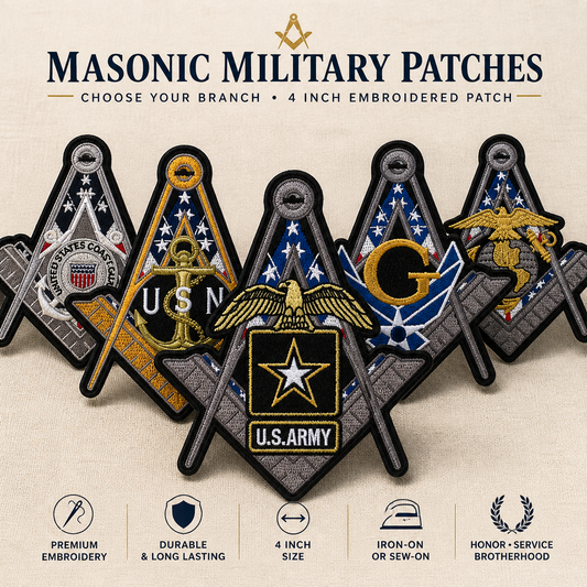 Military Square & Compasses Patches – Choose Your Branch