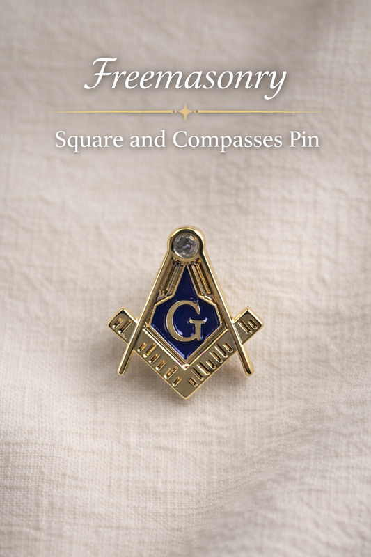 Square and Compasses Masonic Pin (0.75")
