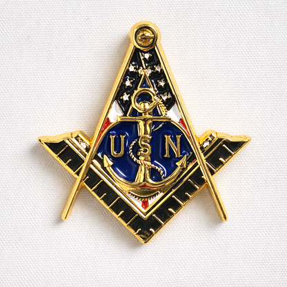 U.S. Navy Masonic Pin & Patch Set