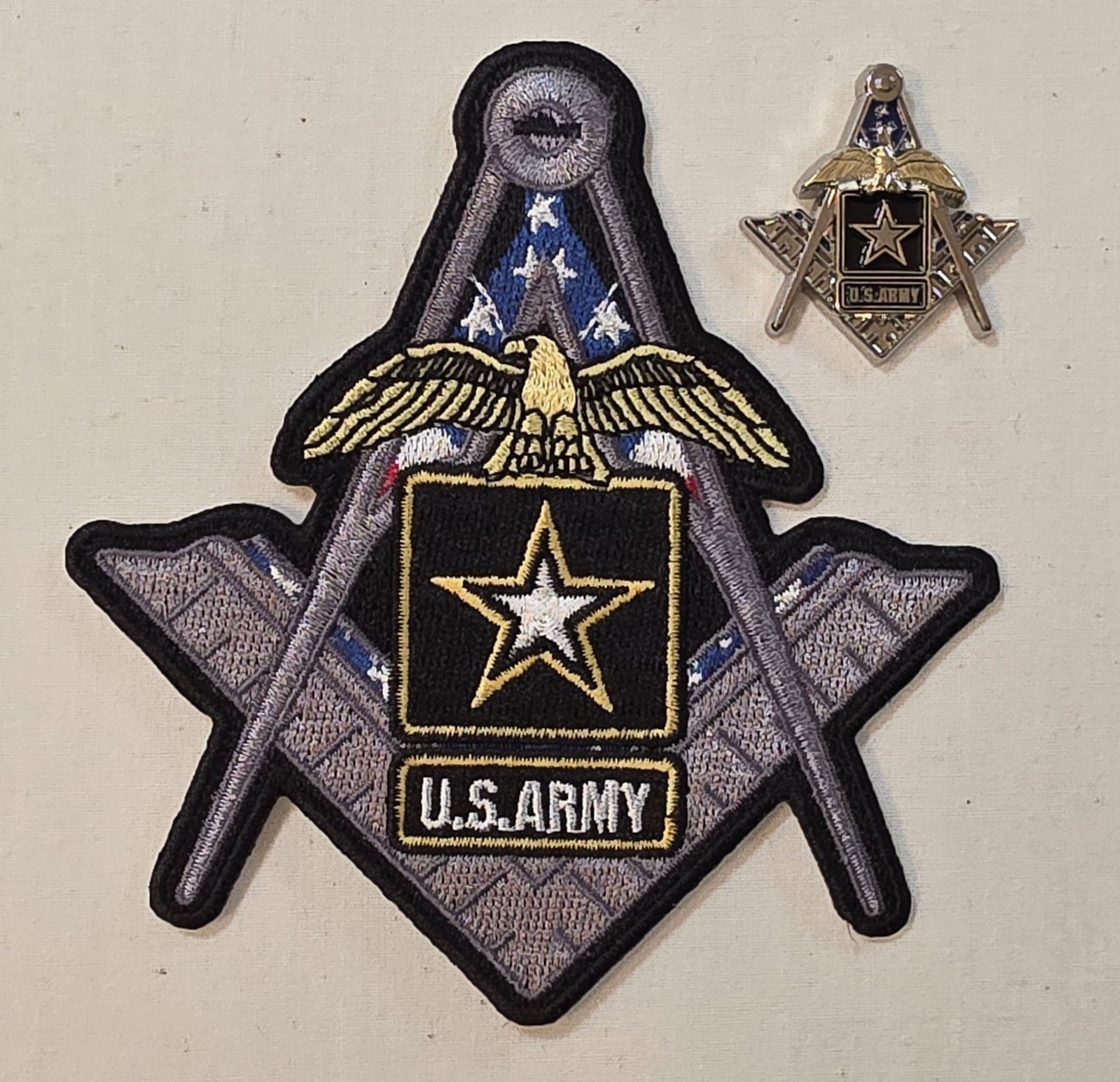 Military Square & Compasses Patches – Choose Your Branch