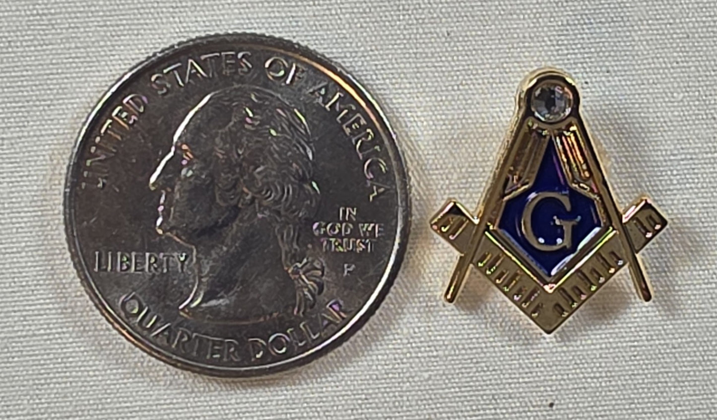 Square and Compasses Masonic Pin (0.75")