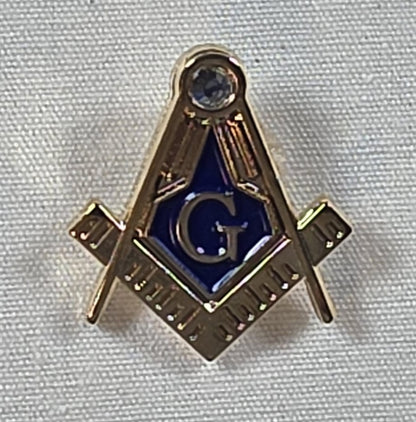 Square and Compasses Masonic Pin (0.75")