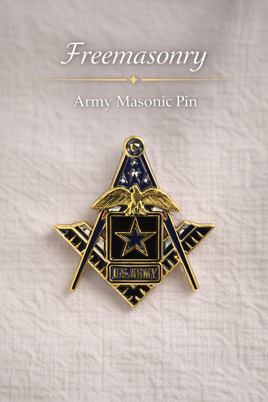 United States Army Masonic Pin – Square & Compasses – 1.25"